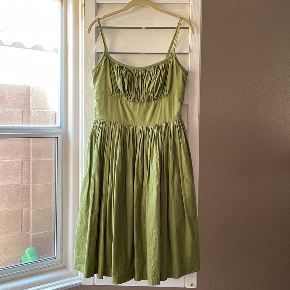 Hearts and Found Matcha Green Grace Etsy Handmade Vintage Repro Dress Large
